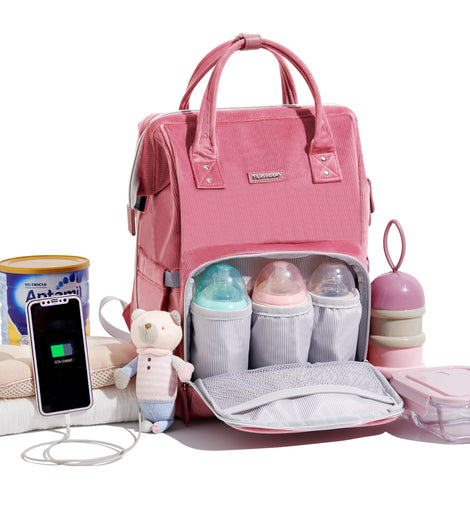 Velvet Stitching Diaper Backpack