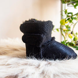 Baby Black Sheepskin Boots.